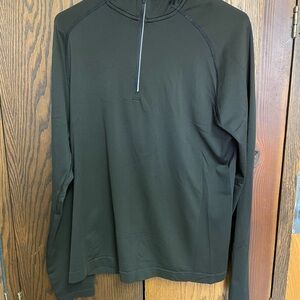 Lululemon Large Black Long Sleeve Pullover w/ hoodie